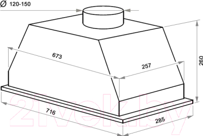 Вытяжка скрытая Maunfeld Urania 74