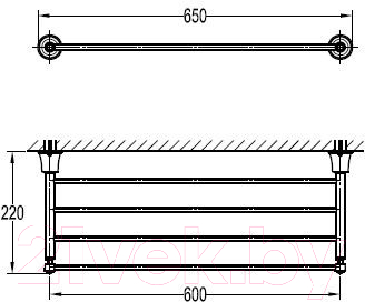 Полка для полотенца Cezares Liberty CZR-F-8983