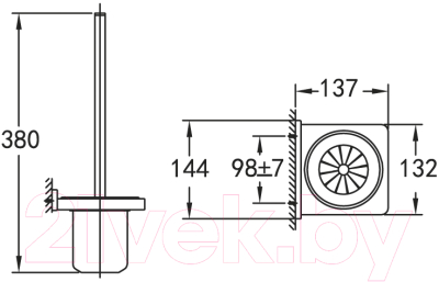 Ершик для унитаза Cezares Maxima CZR-F-8923