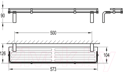 Полка для полотенца Cezares Ultima CZR-F-8929