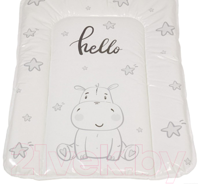 Пеленальный матрас Polini Kids Бегемотик 50x70 / 0002348-3