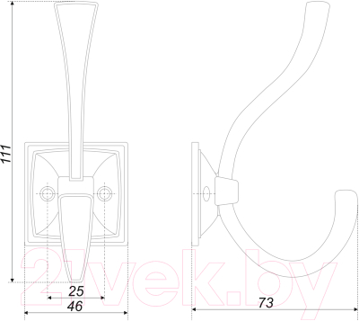 Крючок для одежды Boyard Gerald K216BAZ.8