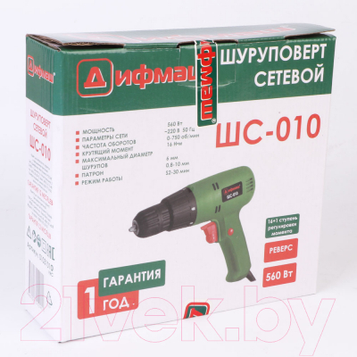 Дрель-шуруповерт Дифмаш ШС-010 (01031010)