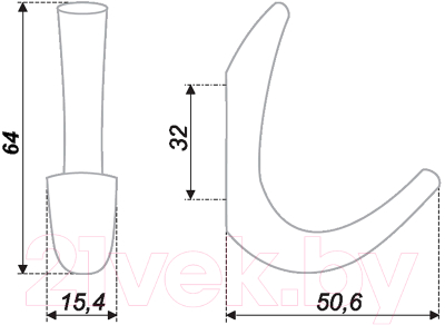 Крючок для одежды Boyard K206W.10