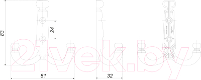 Крючок для одежды Boyard Dolce K250AC.6