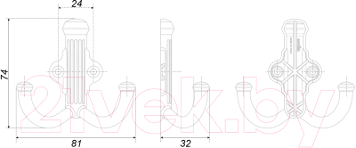 Крючок для одежды Boyard Dolce K251MAB.6