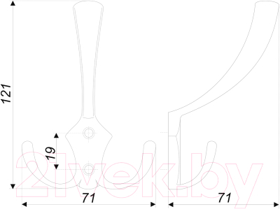 Крючок для одежды Boyard K302BL.2