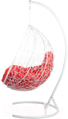 Кресло подвесное BiGarden Tropica White (красная подушка)
