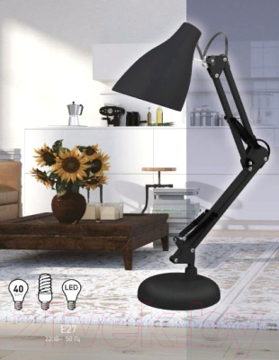 Настольная лампа ЭРА N-123-Е27-40W-BK / Б0047197
