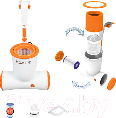 Фильтр-насос картриджный Bestway со скиммером / 58469
