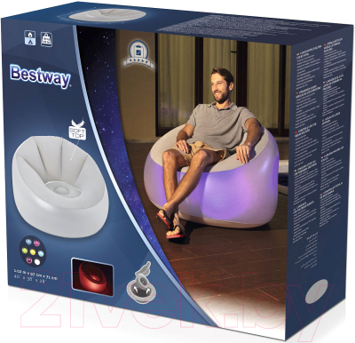 Надувное кресло Bestway Inflate-A-Chair LED 75086