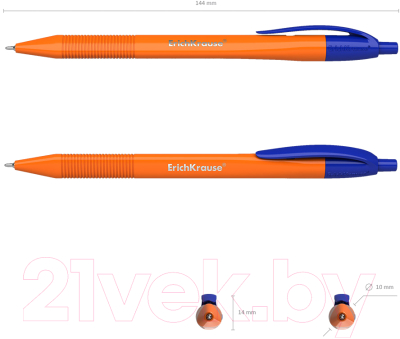 Ручка шариковая Erich Krause U-208 Orange Matic / 47587