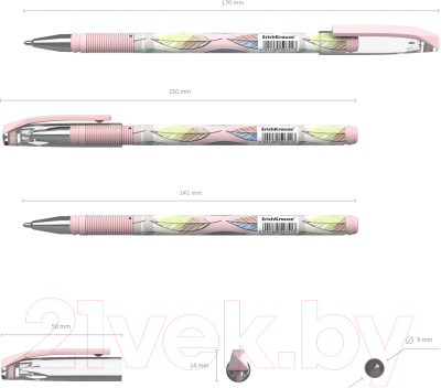 Ручка шариковая Erich Krause Flora / 50741