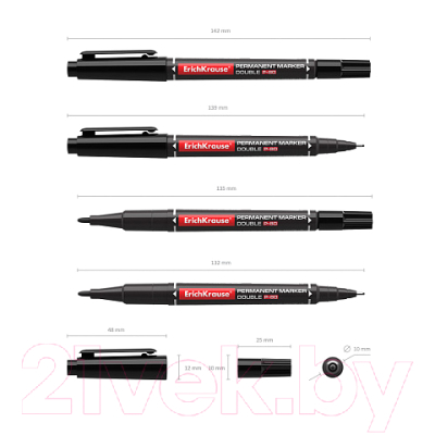 Маркер перманентный Erich Krause Double P-80 / 48186