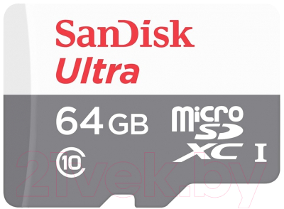 Карта памяти SanDisk Ultra MicroSDXC Class10 64GB (SDSQUNR-064G-GN3MN) - фото