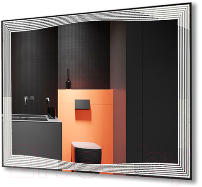 Зеркало Пекам Lines 100x80 / Lines-100x80s (с подсветкой и сенсором на прикосновение)