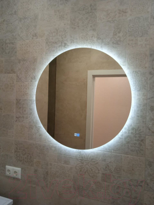 Зеркало Пекам Ring Fly-sp 80x80 / ringFly-80x80sp (с подсветкой и подогревом, с сенсором на прикосновение)