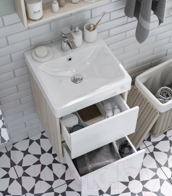 Тумба с умывальником Акватон Сканди 55 (1A2517K0SDB20)