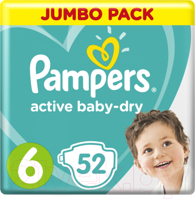 Подгузники детские Pampers Active Baby-Dry 6 Extra Large - фото