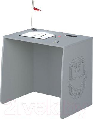 Письменный стол Polini Kids Marvel 4105 Железный человек (серый) - фото