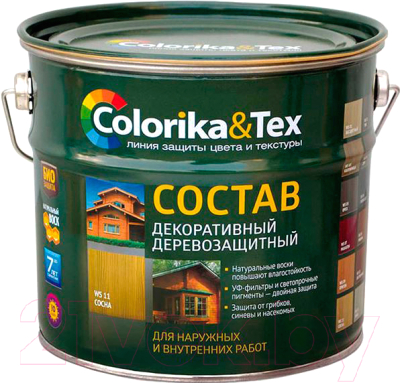 Защитно-декоративный состав Colorika & Tex 2.7л - фото