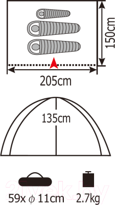 Палатка Coyote Vortex-3 / CL-S10-3P