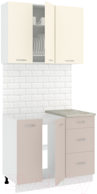 Готовая кухня Кортекс-мебель Корнелия Лира 1.0м - фото