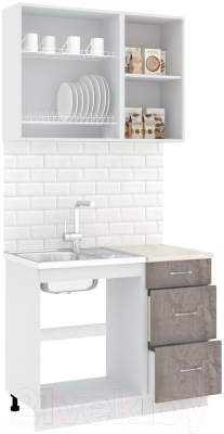 Готовая кухня Кортекс-мебель Корнелия Лира 1.0м