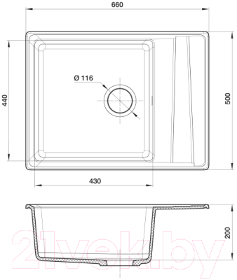 Мойка кухонная GranFest GF-LV-660L