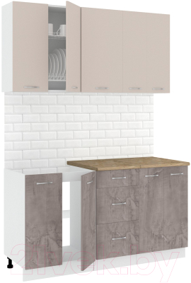 Готовая кухня Кортекс-мебель Корнелия Лира 1.5м - фото