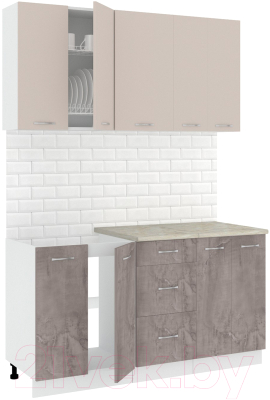 Готовая кухня Кортекс-мебель Корнелия Лира 1.5м - фото