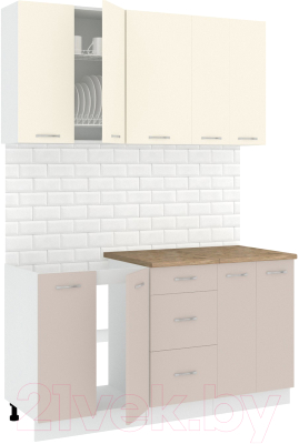 Готовая кухня Кортекс-мебель Корнелия Лира 1.5м - фото
