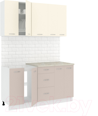 Готовая кухня Кортекс-мебель Корнелия Лира 1.5м - фото
