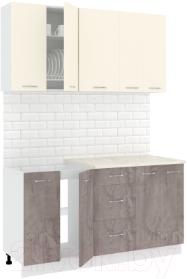 Готовая кухня Кортекс-мебель Корнелия Лира 1.5м - фото