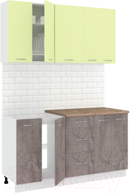 Готовая кухня Кортекс-мебель Корнелия Лира 1.5м - фото