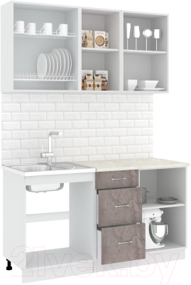 Готовая кухня Кортекс-мебель Корнелия Лира 1.5м