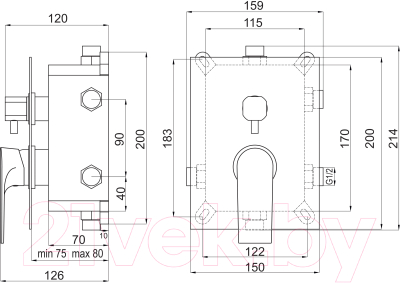 Смеситель Ferro Algeo Square BAQ7P3BOX