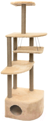 Комплекс для кошек Чип Башня угловая / 8370беж - фото