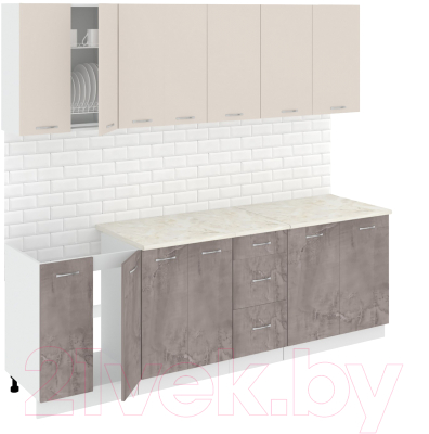 Готовая кухня Кортекс-мебель Корнелия Лира 2.4м - фото