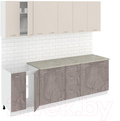 Готовая кухня Кортекс-мебель Корнелия Лира 2.4м - фото