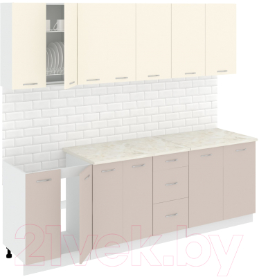 Готовая кухня Кортекс-мебель Корнелия Лира 2.4м - фото