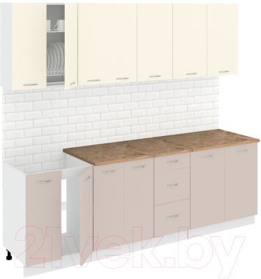 Готовая кухня Кортекс-мебель Корнелия Лира 2.4м - фото