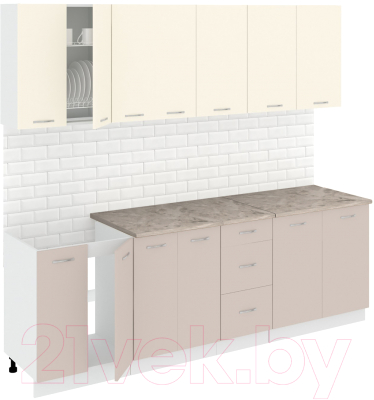 Готовая кухня Кортекс-мебель Корнелия Лира 2.4м - фото