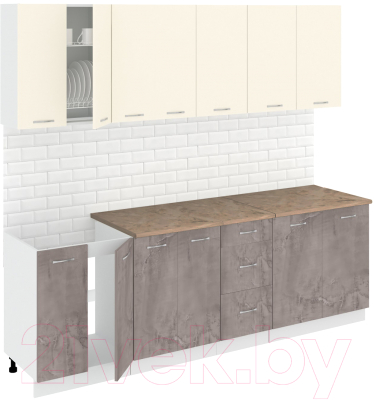 Готовая кухня Кортекс-мебель Корнелия Лира 2.4м - фото