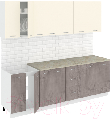Готовая кухня Кортекс-мебель Корнелия Лира 2.4м - фото