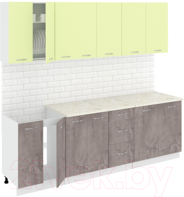 Готовая кухня Кортекс-мебель Корнелия Лира 2.4м - фото