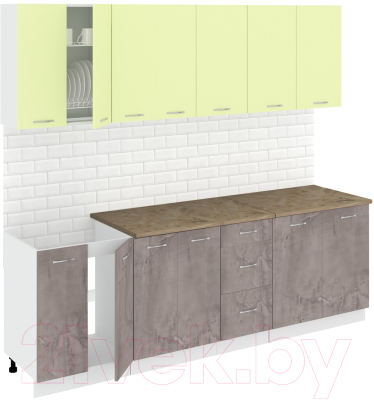 Готовая кухня Кортекс-мебель Корнелия Лира 2.4м - фото