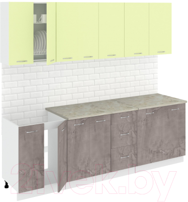 Готовая кухня Кортекс-мебель Корнелия Лира 2.4м - фото