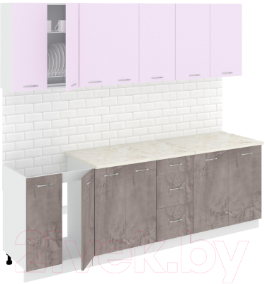 Готовая кухня Кортекс-мебель Корнелия Лира 2.4м - фото