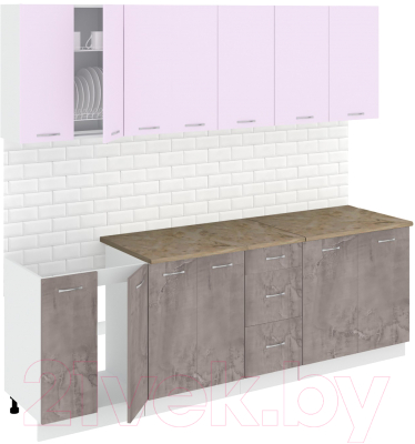 Готовая кухня Кортекс-мебель Корнелия Лира 2.4м - фото